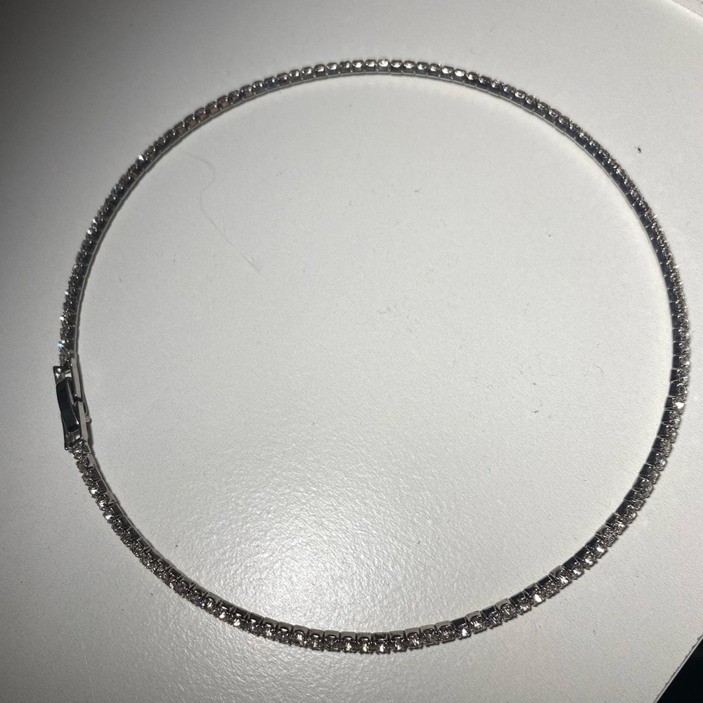 Rhinestone choker necklace